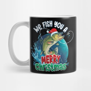 Fish You A Merry Christmas - Funny Fishing Christmas Design Mug